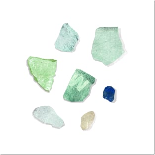 Sea glass Posters and Art